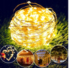 LAMPKI DRUCIKI 50 LED na baterie kolorowe drucik GIRLANDA NA STROIK RGB 5M