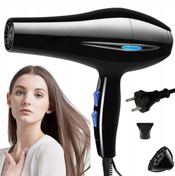 SUSZARKA DO WŁOSÓW 1200W JONIZUJACA ZIMNY NAWIEW 2 KOŃCÓWKI DO MODELOWANIA