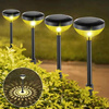 LAMPKA OGRODOWA SOLARNA WBIJANA LED MOZAIKA WARM LAMPA DEKORACYJNA 2 SZTUKI