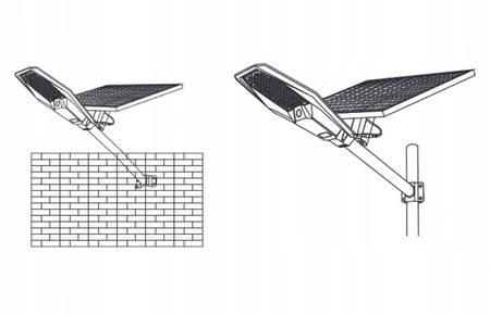 LAMPA ULICZNA LED SOLARNA 2000W 80Ah ZEWNĘTRZNA OGRDOWA latarnia na SŁUP