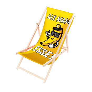 Leżak Drewniany ogrodowy plażowy premium ALE MAM ESSE!