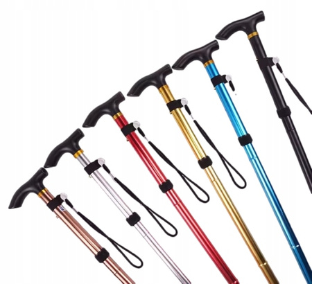 LASKA INWALIDZKA SKŁADANA LEKKA REGULOWANA ORTOPEDYCZNA NORDIC WALKING