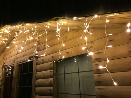 SOPLE KURTYNA ZEWNĘTRZNE CIEPŁE 200 LED 9M 8 TRYBÓW HERMETYCZNE