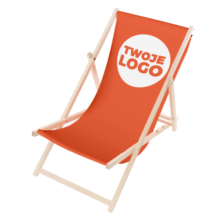 Leżak Reklamowy Z NADRUKIEM Ogrodowy Plażowy Twoje LOGO
