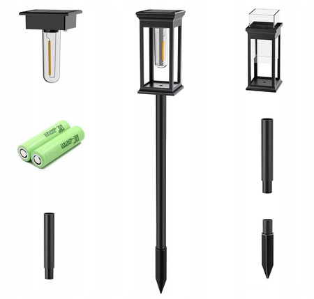 Lampki Solarne Wbijane Do Ogrodu Lampka Solarna LED Oświetlenie 2 Sztuki