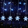 3,5M KURTYNA ŚWIETLNA ŚNIEŻYNKI LED LAMPKI ŚWIĄTECZNA GIRLANDA ZIMNA