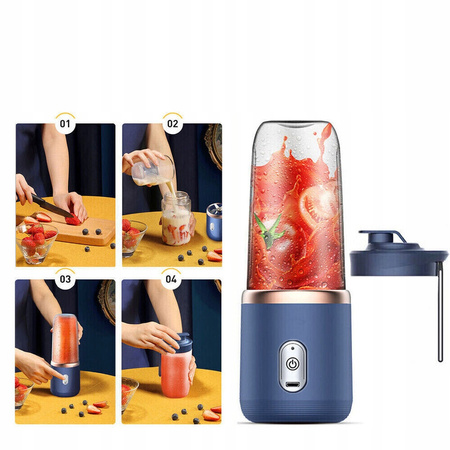BEZPRZEWODOWY BLENDER PRZENOŚNA MINI SOKOWIRÓWKA 2 BUTELKI BLENDY AND GO