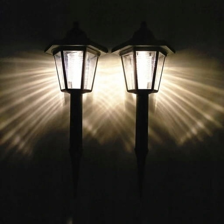 RETRO LAMPA SOLARNA KINKIET NA ŚCIANE LUB WBIJANA DO OGRODU