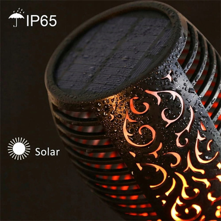 Pochodnia Solarna Lampa LED Ogrodowa PŁOMIEŃ 78 CM