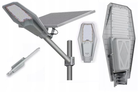 LAMPA ULICZNA LED SOLARNA 2000W 80Ah ZEWNĘTRZNA OGRDOWA latarnia na SŁUP