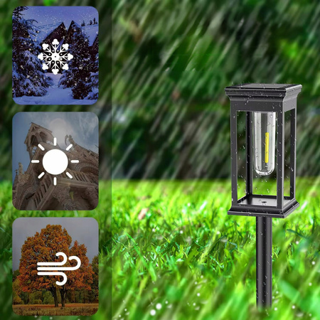 Lampki Solarne Wbijane Do Ogrodu Lampka Solarna LED Oświetlenie 2 Sztuki