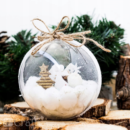 ZESTAW BOMBEK AKRYLOWYCH 10x OTWIERANE 10CM BOMBKI PRZEŹROCZYSTE