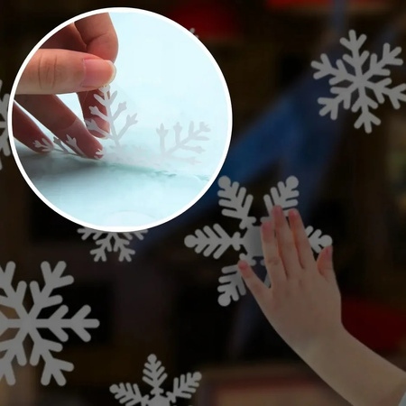 NAKLEJKI ŚWIĄTECZNE OZDOBY NA SZYBĘ OKNO PŁATKI ŚNIEGU śnieżynki ozdoba