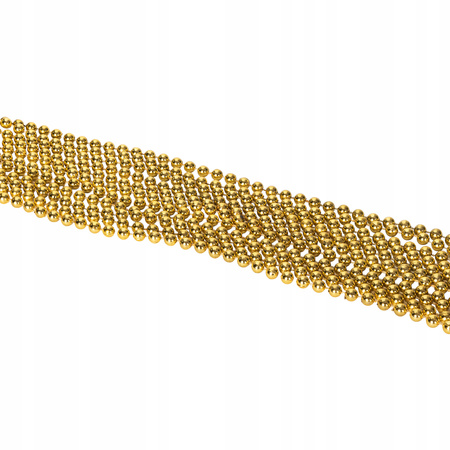 ŁAŃCUCH KORALE NA CHOINKĘ koraliki girlanda Z KULEK 5m złota SZPULA