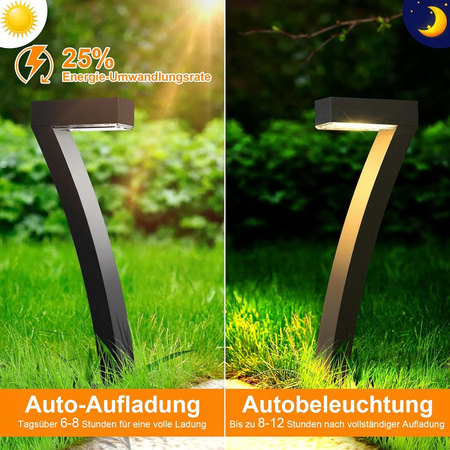 4x NOWOCZESNE LAMPY SOLARNE OGRODOWE WODOODPORNE wbijane do ogrodu