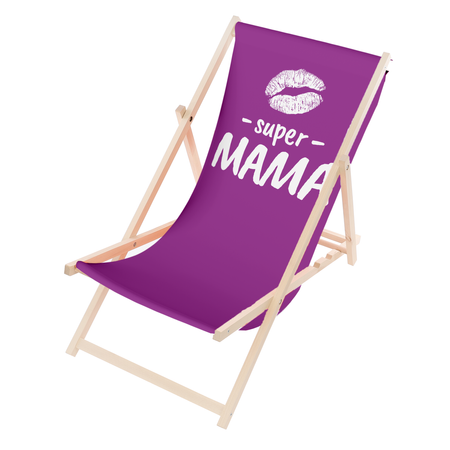 Leżak Drewniany ogrodowy plażowy premium SUPER MAMA