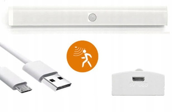 SAMOPRZYLEPNA LAMPKA LED CZUJNIK RUCHU 50 cm 68LED