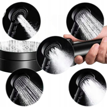 Słuchawka prysznicowa wysokociśnieniowa z wężem uchwytem z napowietrzaniem