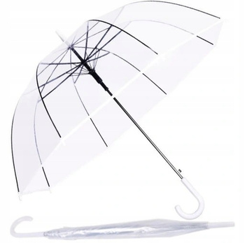 PARASOL PRZEZROCZYSTY ŚLUBNY PARASOLKA NA ŚLUB DUŻY do zdjęć 107cm ślub XXL