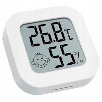 MINI STACJA POGODOWA TERMOMETR HIGROMETR POGODYNKA POKOJOWA CZUJNIK BATERIA