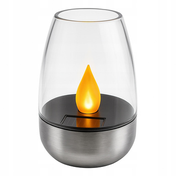 ZNICZ SOLARNY LED ŚWIECZKA ŚWIECA SENSOR ZMIERZCHU METALOWY WKŁAD DO ZNICZY