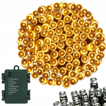 LAMPKI 200LED NA CHOINKĘ BATERIE WEWNĘTRZNE GIRLANDA ŚWIETLNA 20M SZNUR