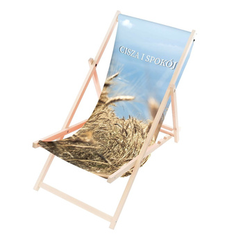Leżak Drewniany ogrodowy plażowy premium CISZA I SPOKÓJ