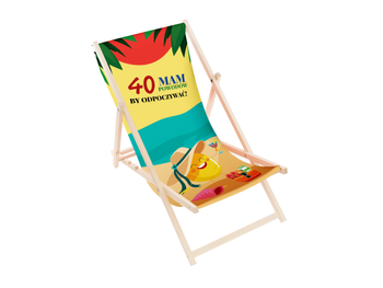 Leżak Drewniany premium 40 POWODÓW URODZINY